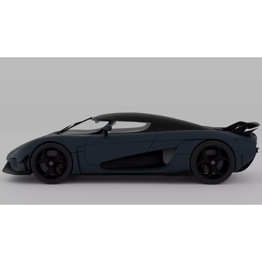 Koenigsegg Regera 3D Model – High Poly Game-Ready Asset, FBX, OBJ - View 7