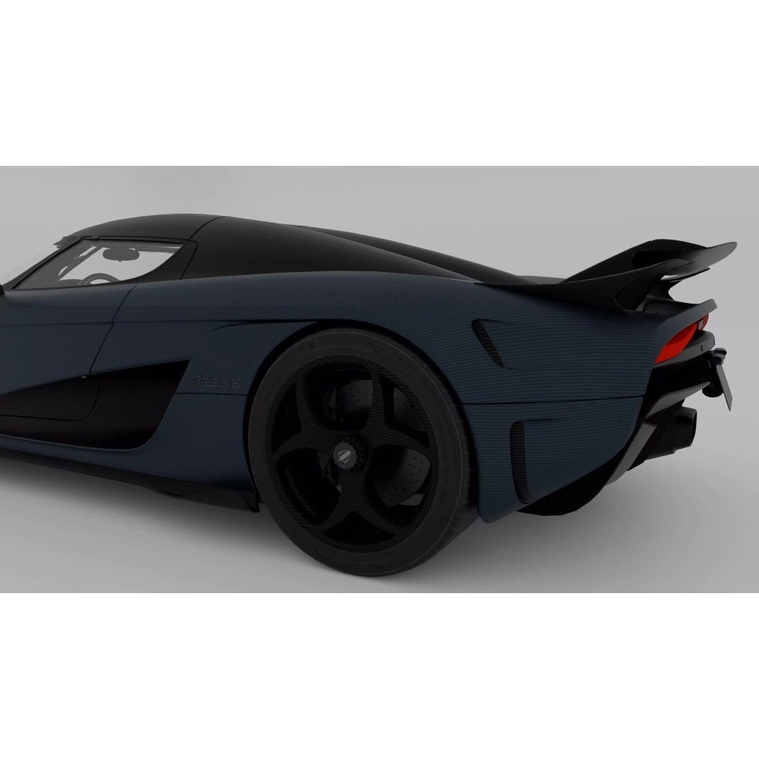 Koenigsegg Regera 3D Model – High Poly Game-Ready Asset, FBX, OBJ - View 9