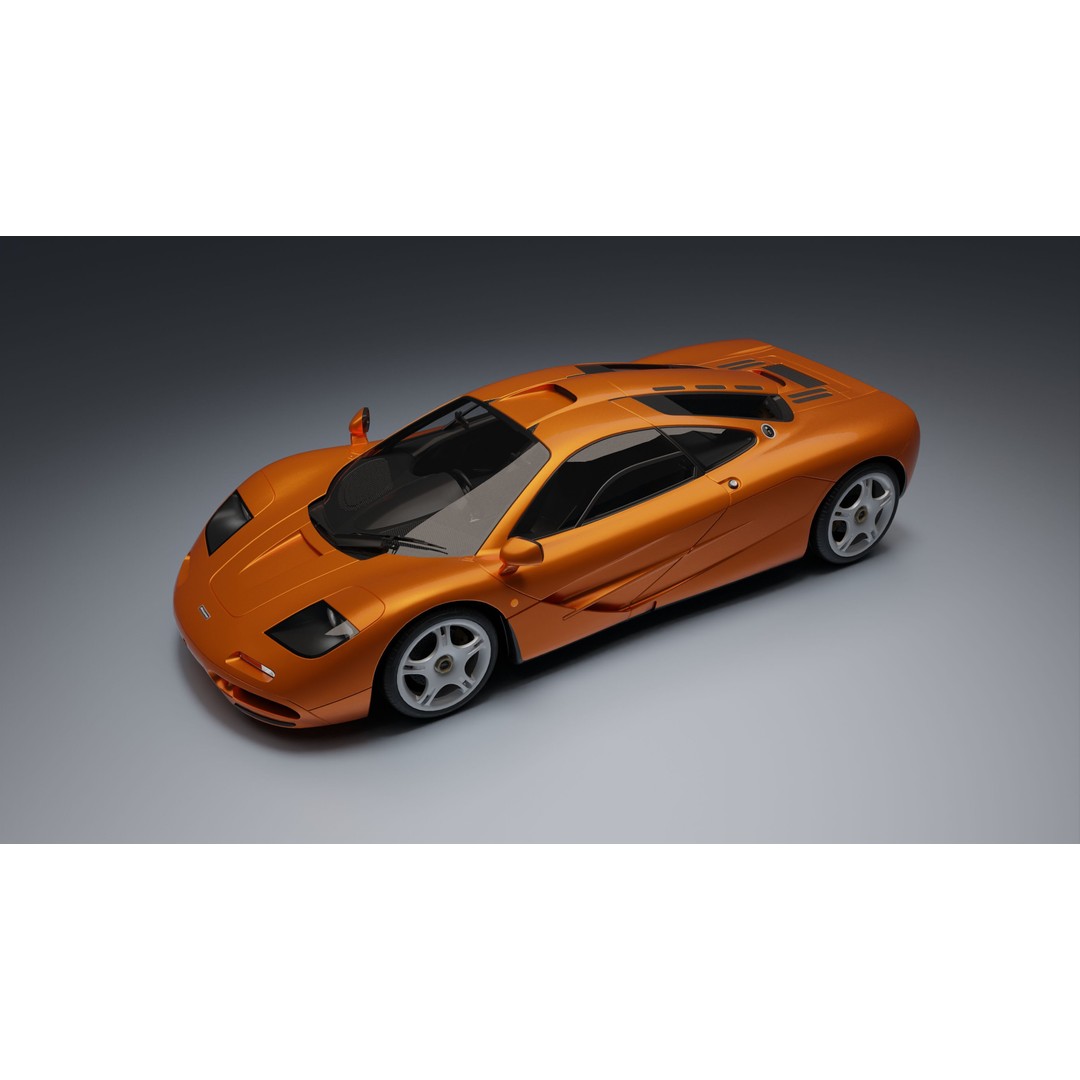 McLaren F1 3D Model – Low Poly Game Asset, PBR Textures, FBX - View 17