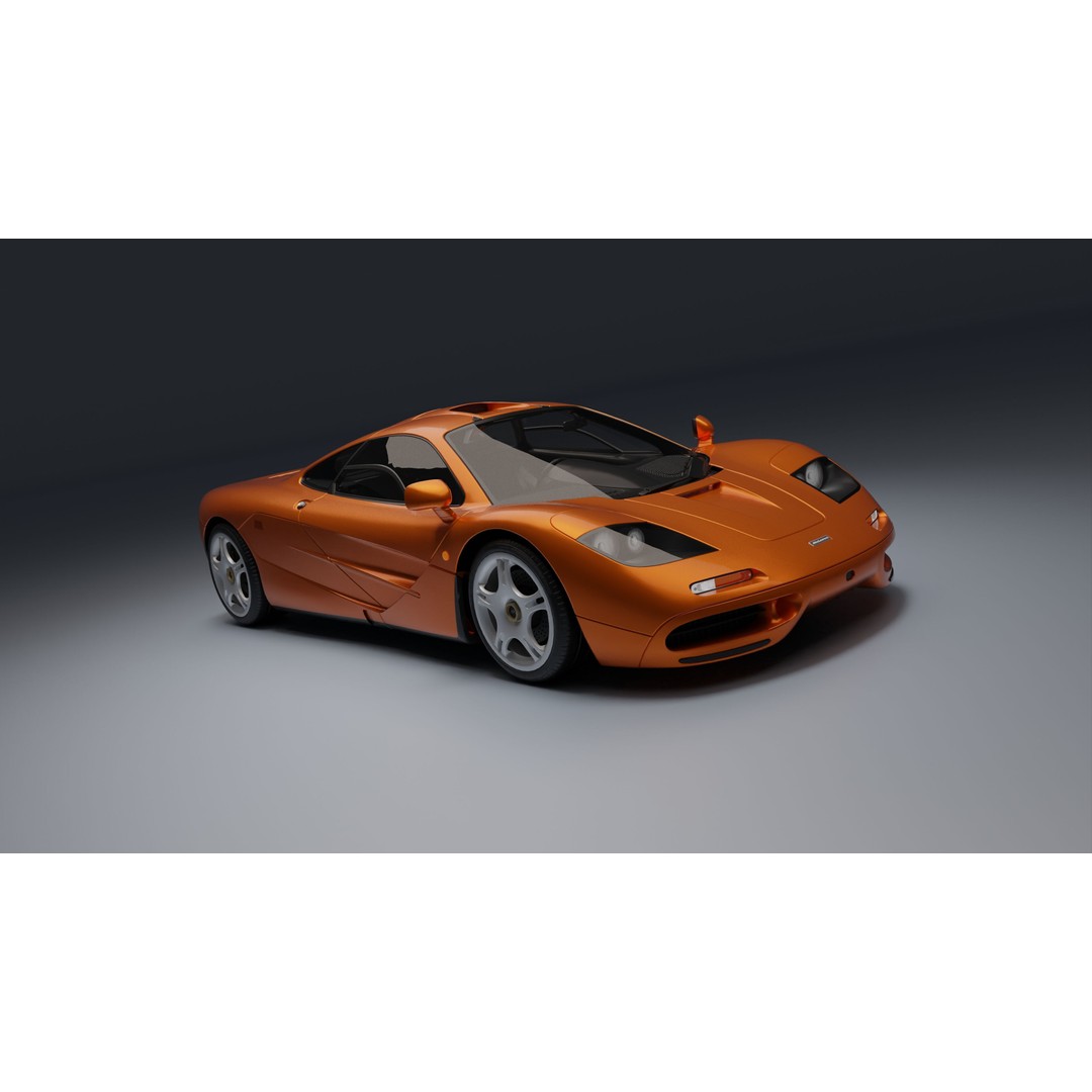 McLaren F1 3D Model – Low Poly Game Asset, PBR Textures, FBX - View 20