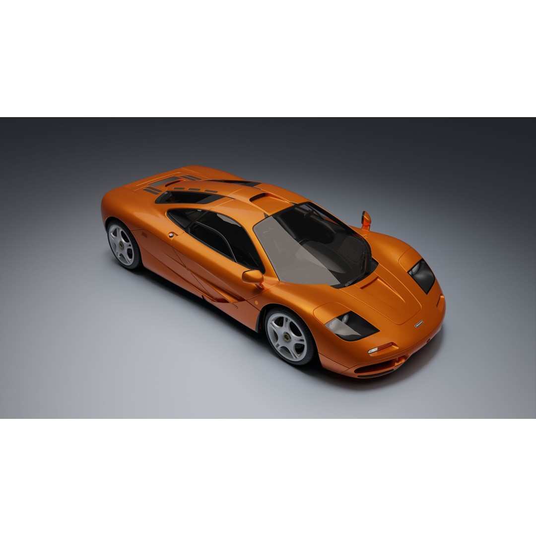 McLaren F1 3D Model – Low Poly Game Asset, PBR Textures, FBX - View 21