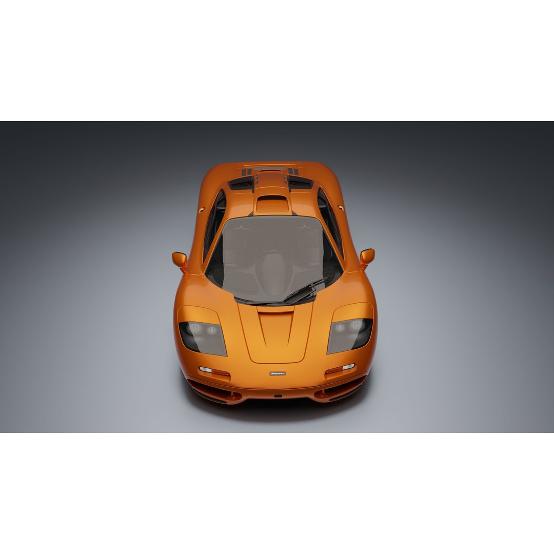 McLaren F1 3D Model – Low Poly Game Asset, PBR Textures, FBX - View 22