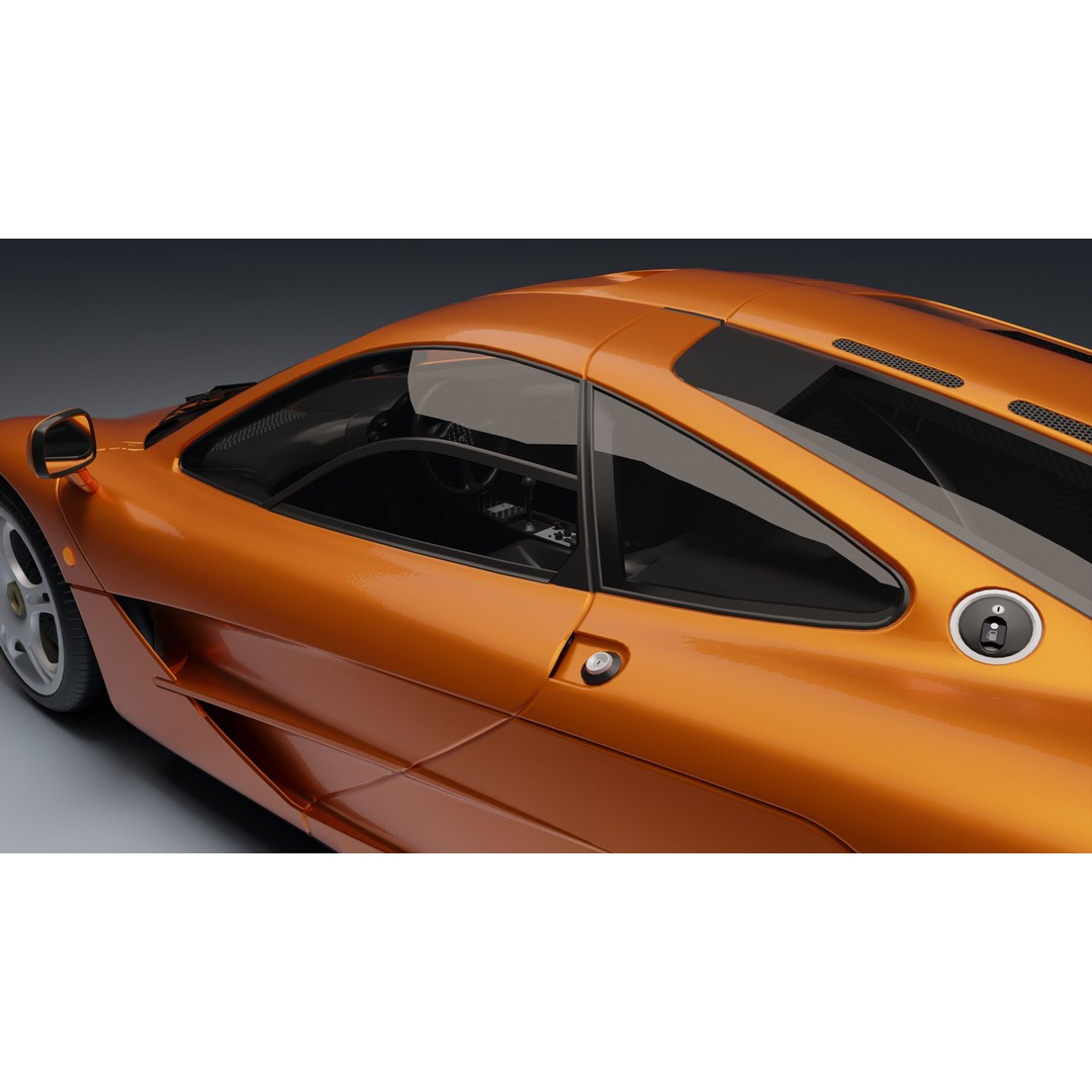 McLaren F1 3D Model – Low Poly Game Asset, PBR Textures, FBX - View 26