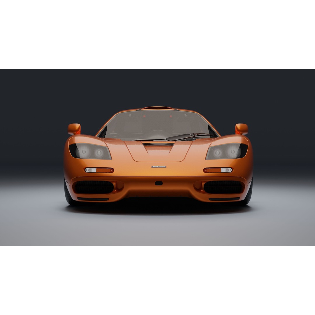 McLaren F1 3D Model – Low Poly Game Asset, PBR Textures, FBX - View 27