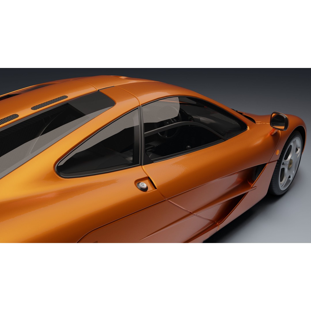 McLaren F1 3D Model – Low Poly Game Asset, PBR Textures, FBX - View 29
