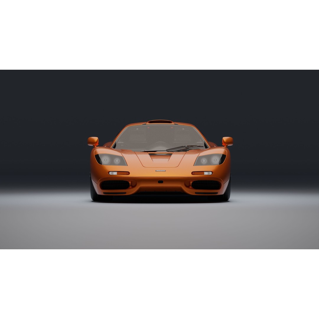 McLaren F1 3D Model – Low Poly Game Asset, PBR Textures, FBX - View 30