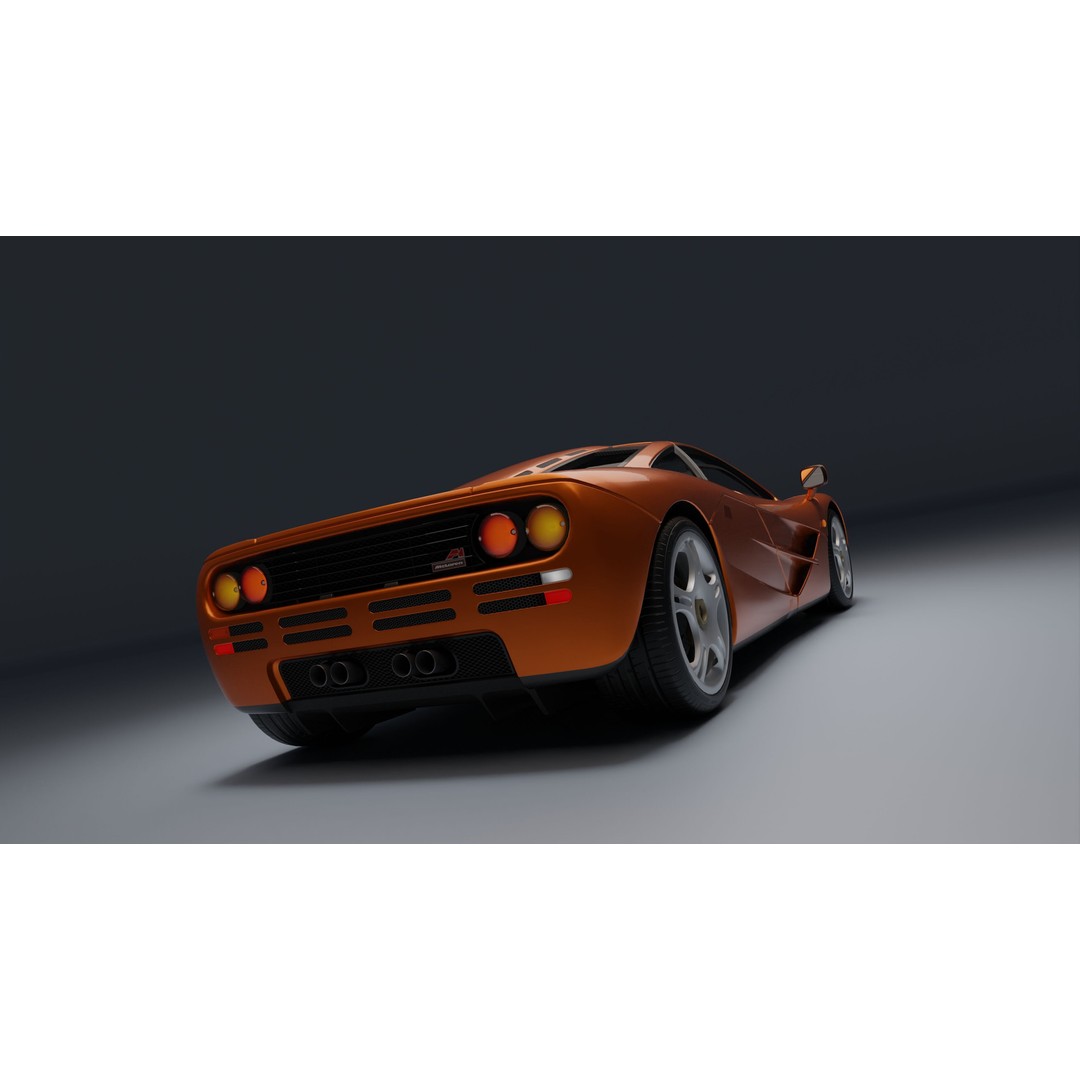 McLaren F1 3D Model – Low Poly Game Asset, PBR Textures, FBX - View 31