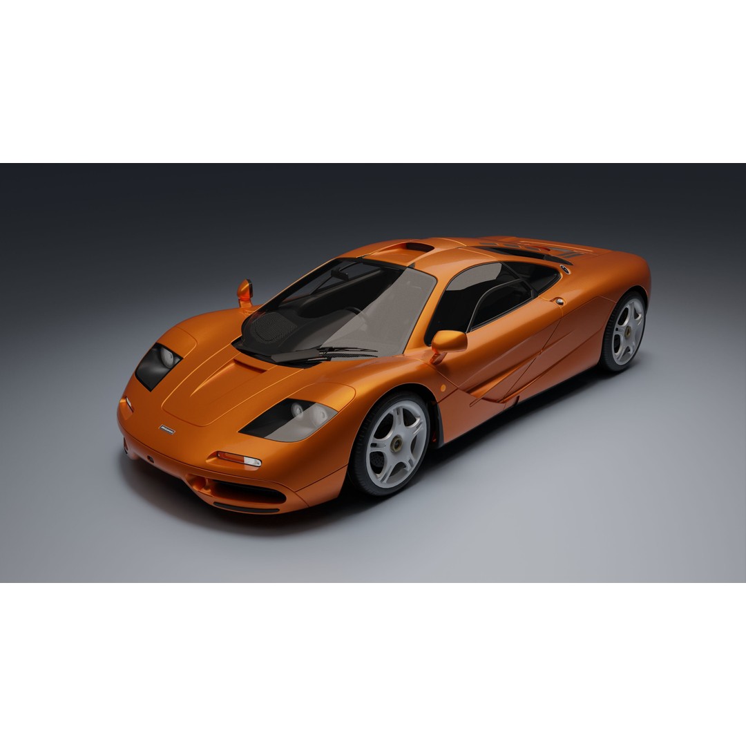 McLaren F1 3D Model – Low Poly Game Asset, PBR Textures, FBX - View 8