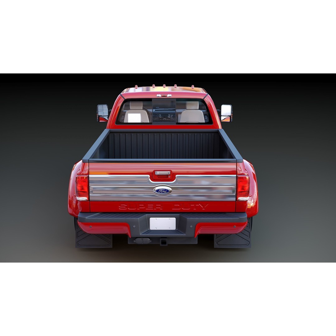 Extended Cab Truck 3D Model – Low Poly Game Asset, FBX & OBJ - View 10