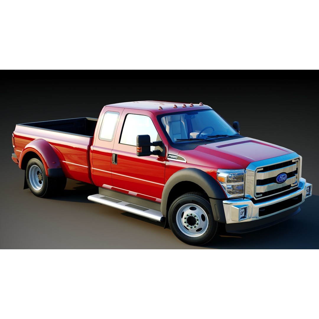 Extended Cab Truck 3D Model – Low Poly Game Asset, FBX & OBJ - View 13