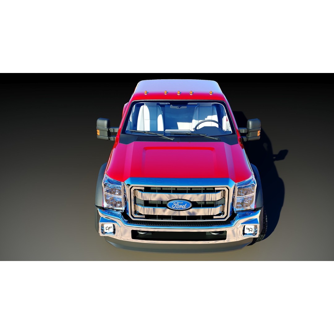 Extended Cab Truck 3D Model – Low Poly Game Asset, FBX & OBJ - View 14