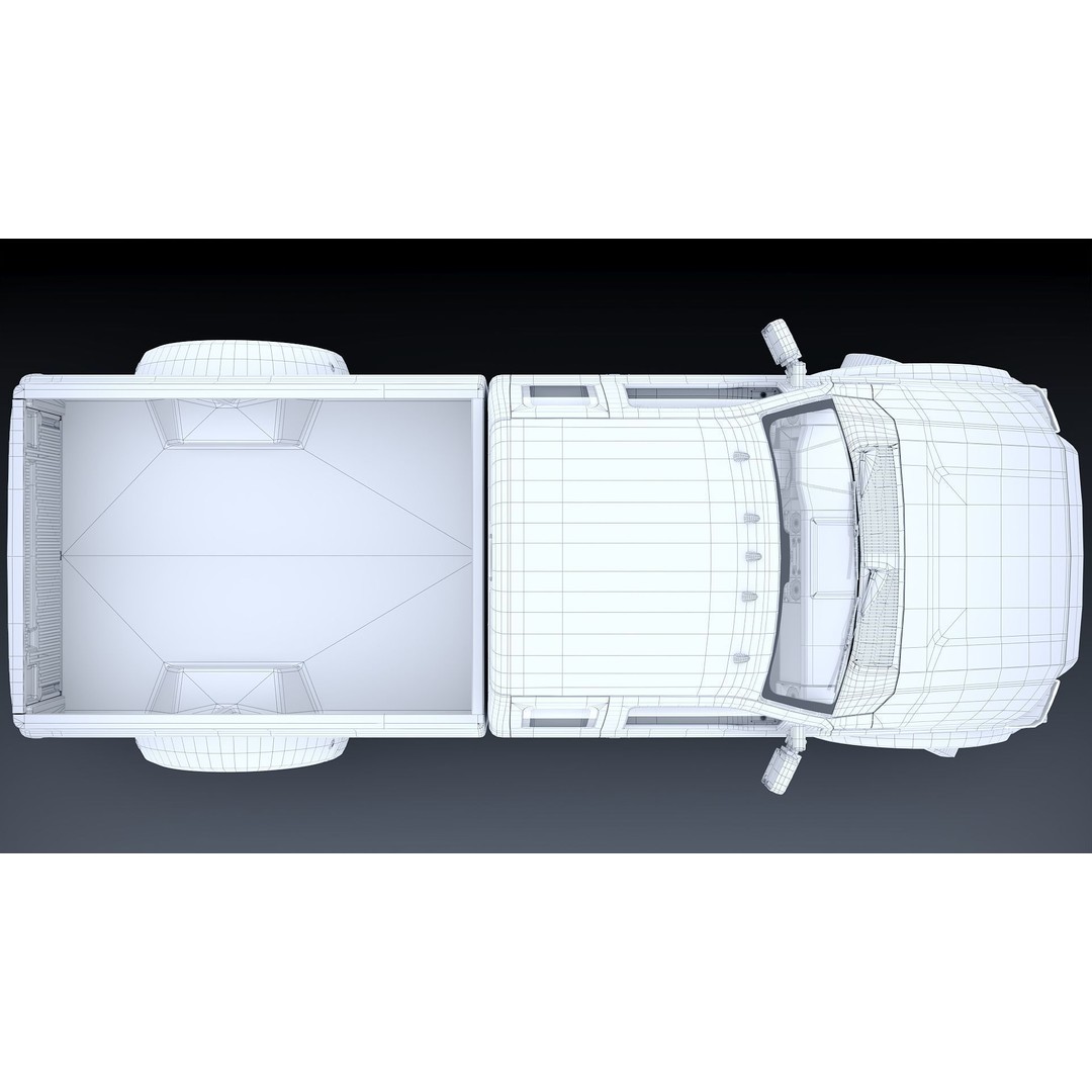 Extended Cab Truck 3D Model – Low Poly Game Asset, FBX & OBJ - View 36