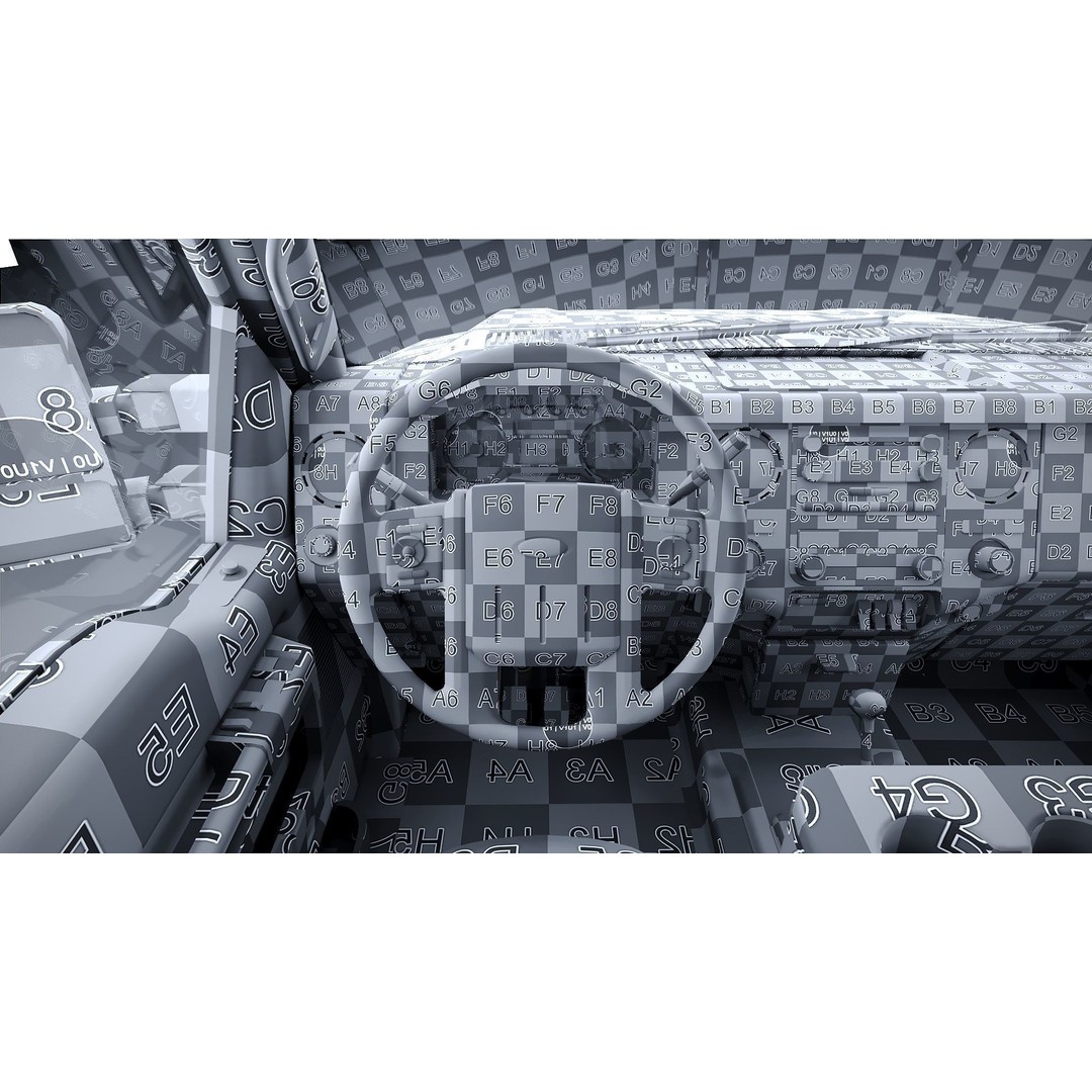 Extended Cab Truck 3D Model – Low Poly Game Asset, FBX & OBJ - View 39