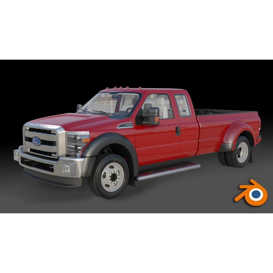 Extended Cab Truck 3D Model – Low Poly Game Asset, FBX & OBJ - View 5