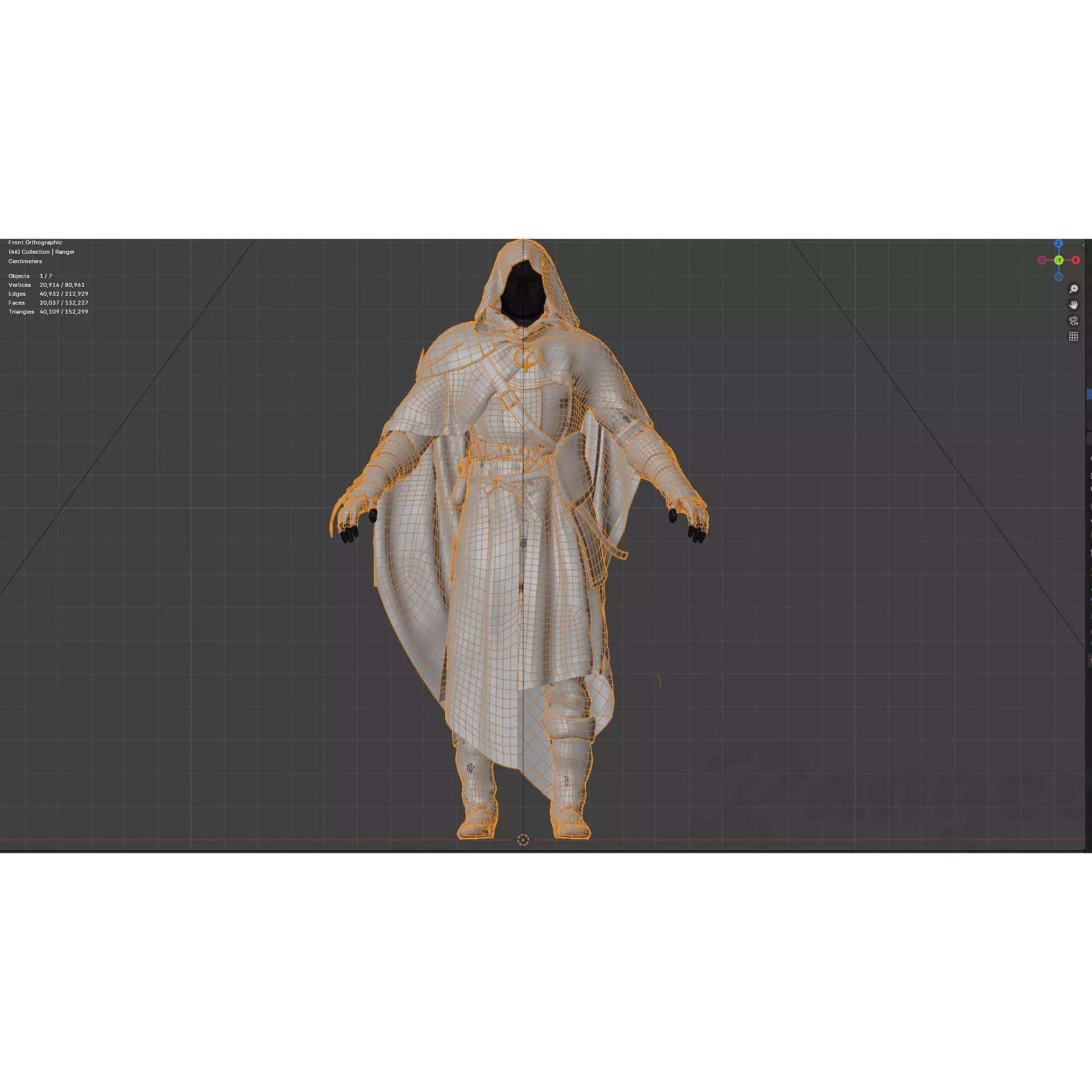 Ranger Armor - Low-Poly Game-Ready 3D Model - View 11
