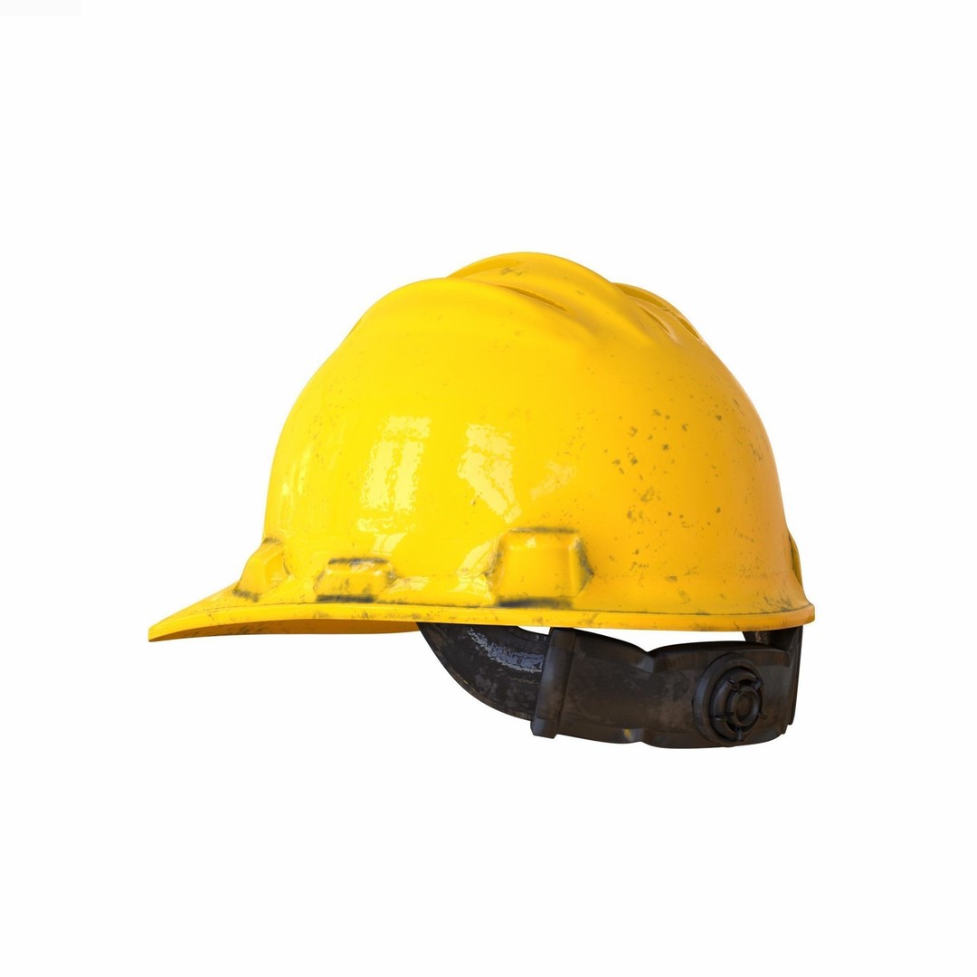 Safety Worker Helmet 3D Model – Low Poly PBR Asset, FBX, OBJ - View 4