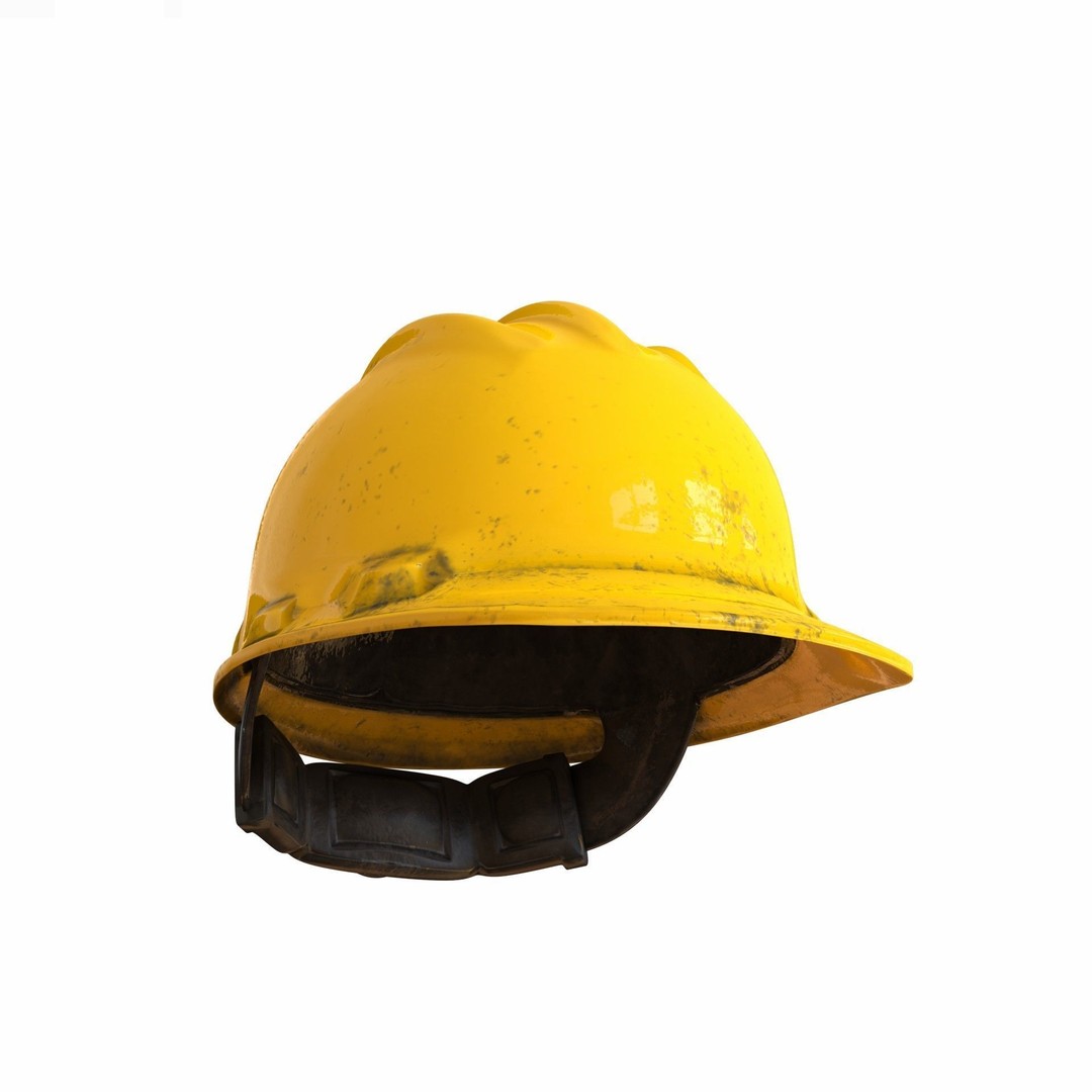 Safety Worker Helmet 3D Model – Low Poly PBR Asset, FBX, OBJ - View 5