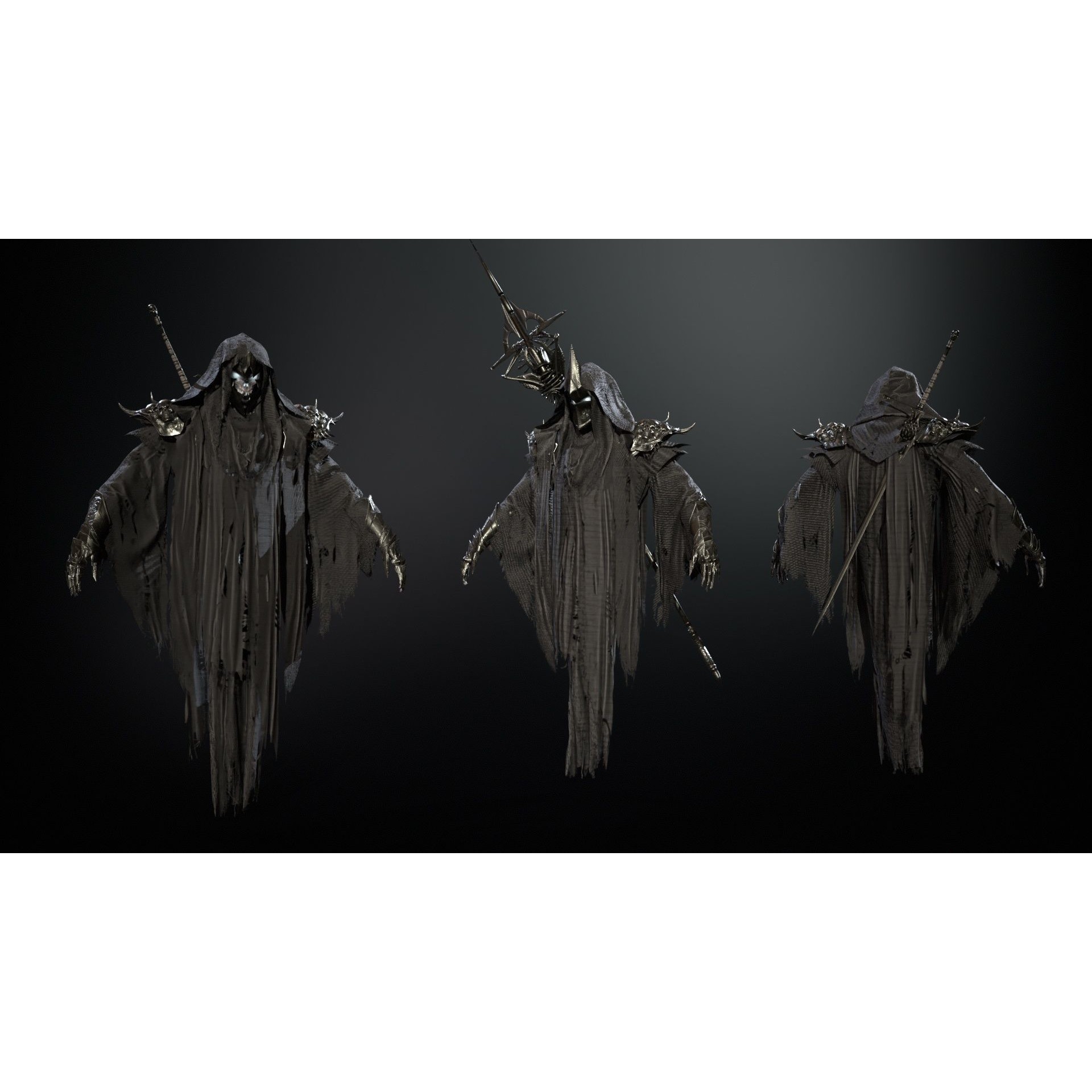 Ripper Ghost - Low-Poly Game-Ready 3D Model - View 12