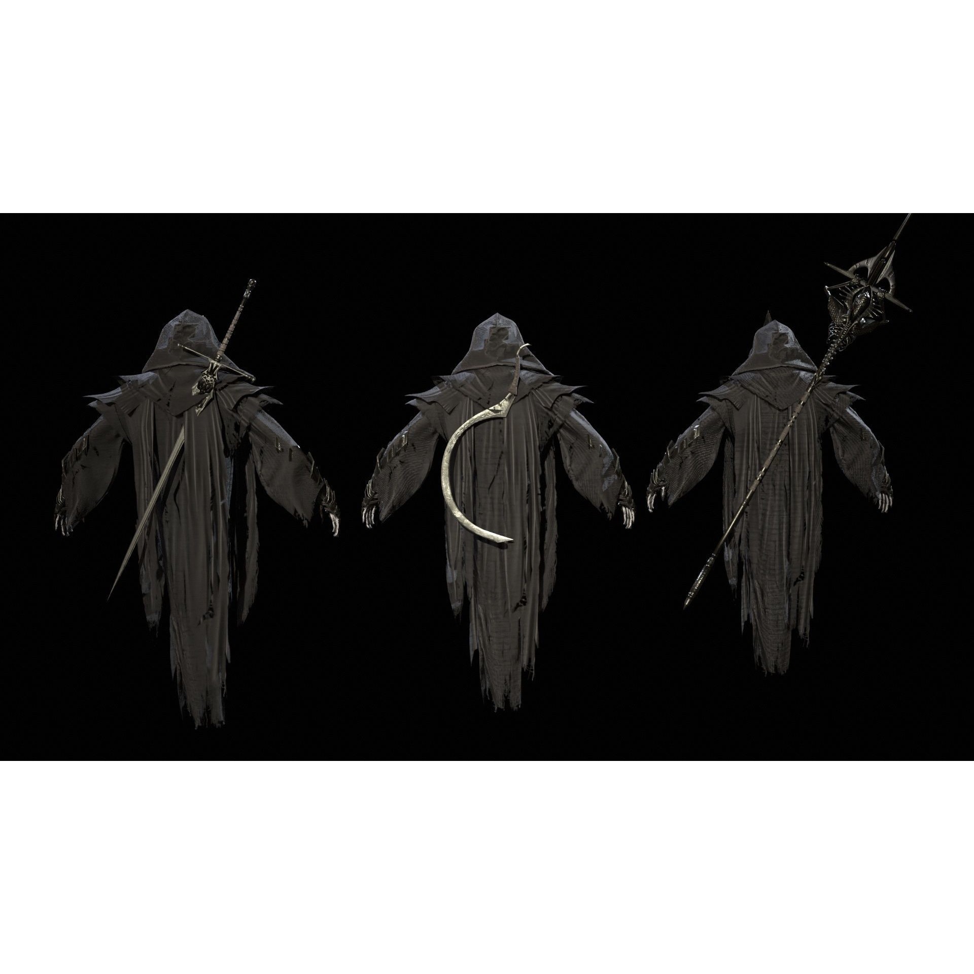 Ripper Ghost - Low-Poly Game-Ready 3D Model - View 13