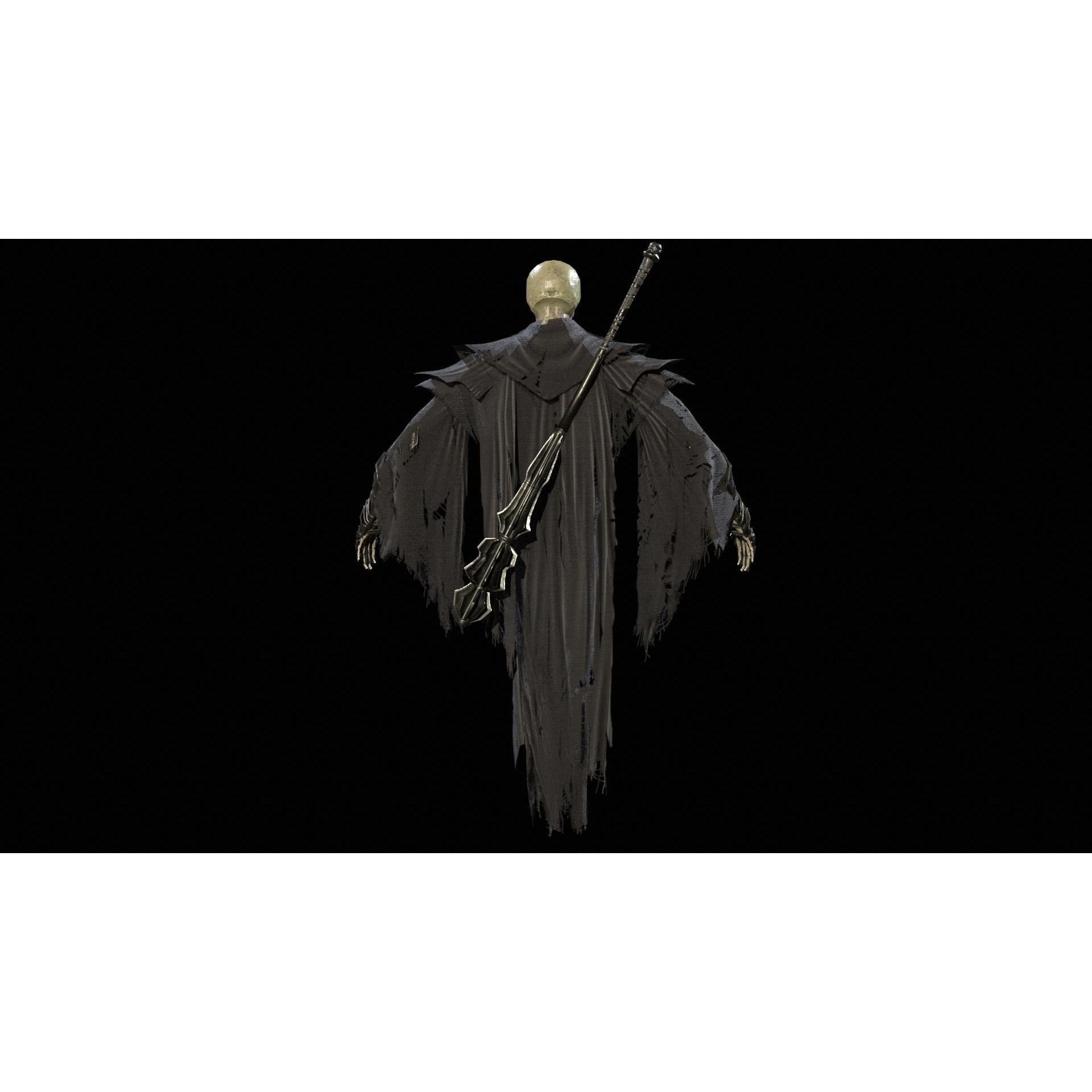 Ripper Ghost - Low-Poly Game-Ready 3D Model - View 19