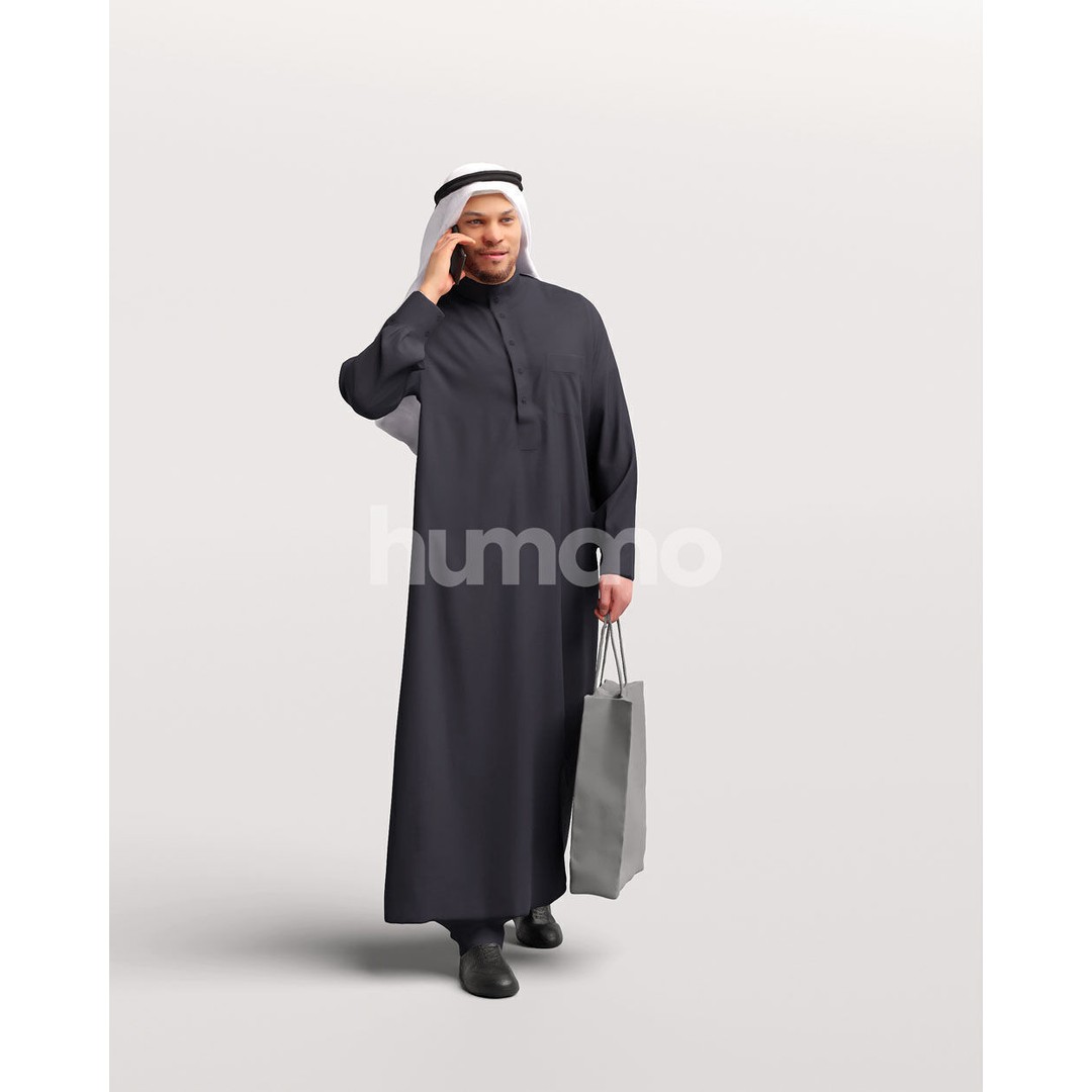 Arab Man 3D Model – Realistic Character, PBR Textures, FBX