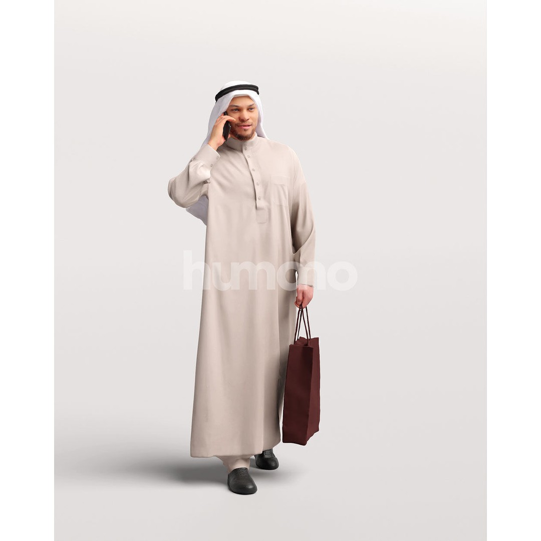 Arab Man 3D Model – Realistic Character, PBR Textures, FBX - View 12