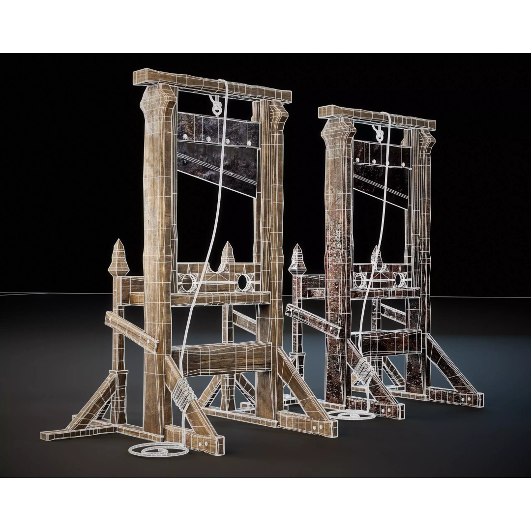 Medieval Torture Device 3D Model – Low Poly Game Asset, FBX - View 10