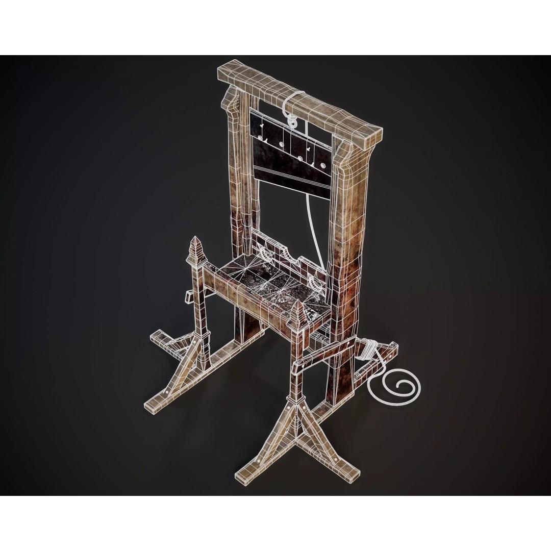 Medieval Torture Device 3D Model – Low Poly Game Asset, FBX - View 12