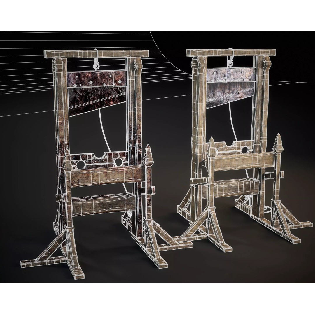 Medieval Torture Device 3D Model – Low Poly Game Asset, FBX - View 4