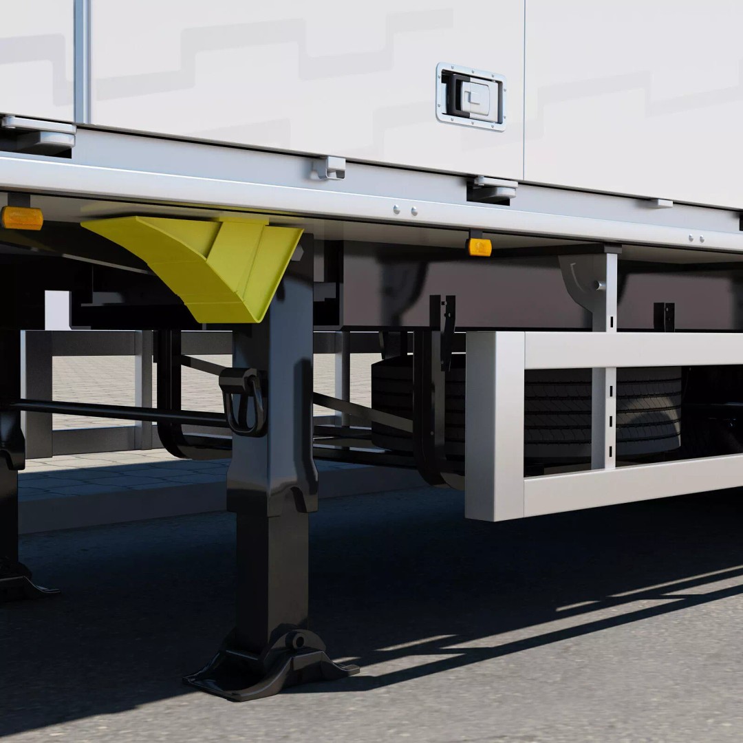 Box Semi Trailer 3D Model – Realistic Cargo Vehicle, FBX & OBJ Formats - View 10