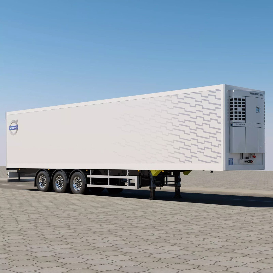 Box Semi Trailer 3D Model – Realistic Cargo Vehicle, FBX & OBJ Formats - View 5