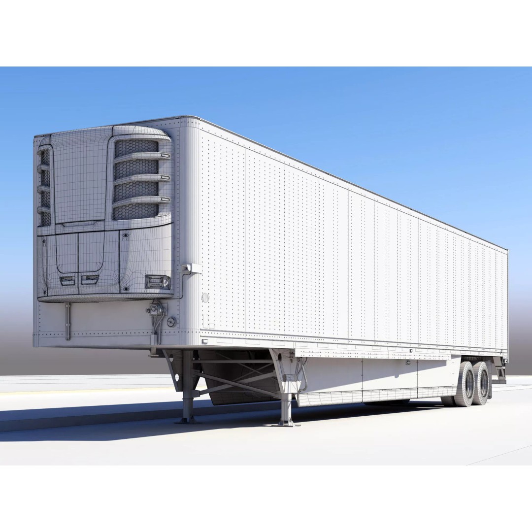 American Aero Trailer 3D Model – High Poly Vehicle Asset, FBX, OBJ - View 19