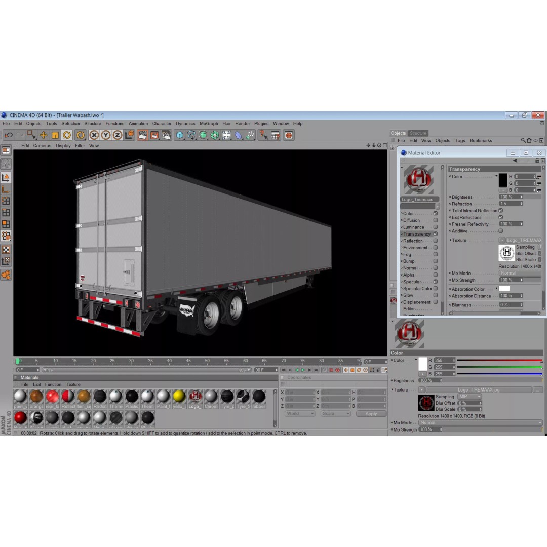 American Aero Trailer 3D Model – High Poly Vehicle Asset, FBX, OBJ - View 21