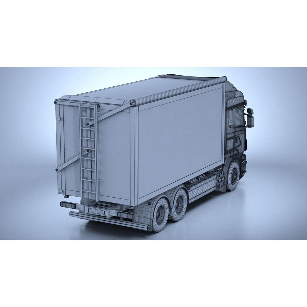 Generic Swedish Truck 3D Model – Detailed Vehicle Asset, FBX & OBJ