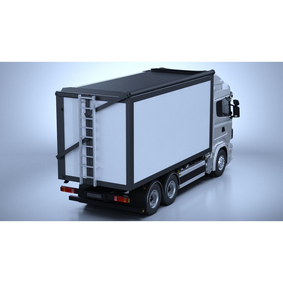 Generic Swedish Truck 3D Model – Detailed Vehicle Asset, FBX & OBJ - View 12