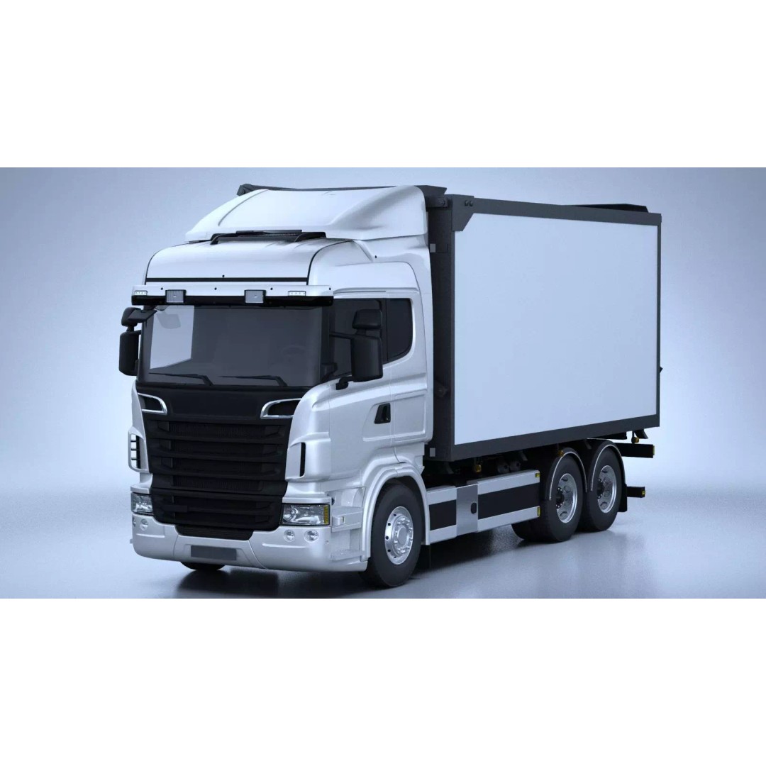 Generic Swedish Truck 3D Model – Detailed Vehicle Asset, FBX & OBJ - View 2