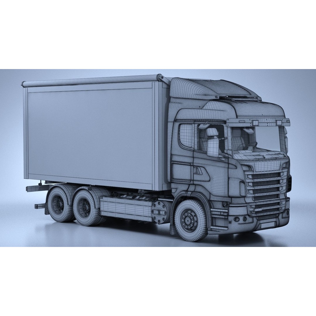 Generic Swedish Truck 3D Model – Detailed Vehicle Asset, FBX & OBJ - View 20