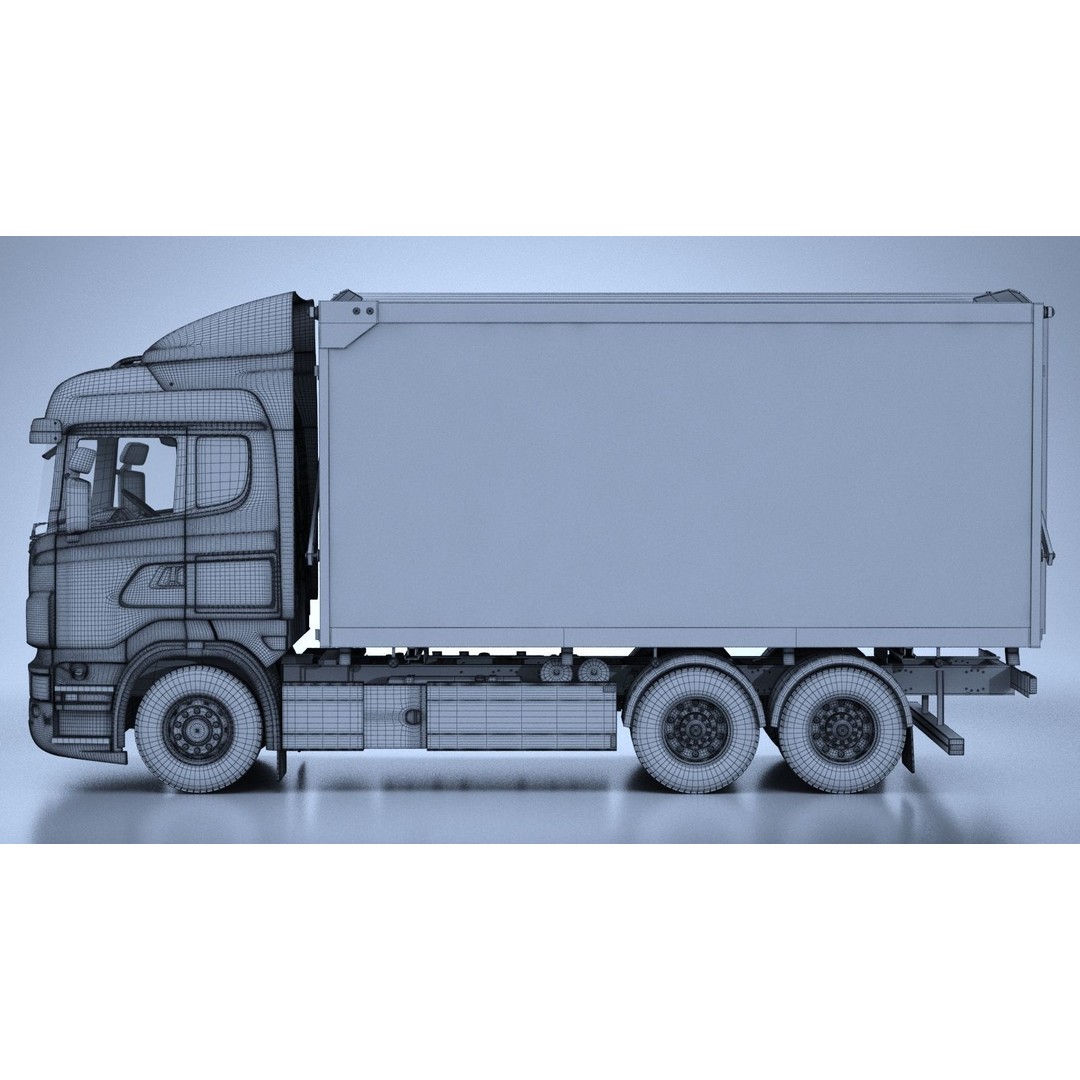 Generic Swedish Truck 3D Model – Detailed Vehicle Asset, FBX & OBJ - View 25
