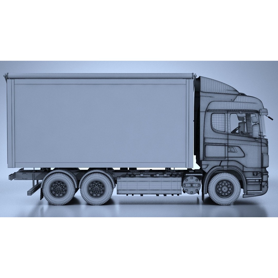 Generic Swedish Truck 3D Model – Detailed Vehicle Asset, FBX & OBJ - View 26