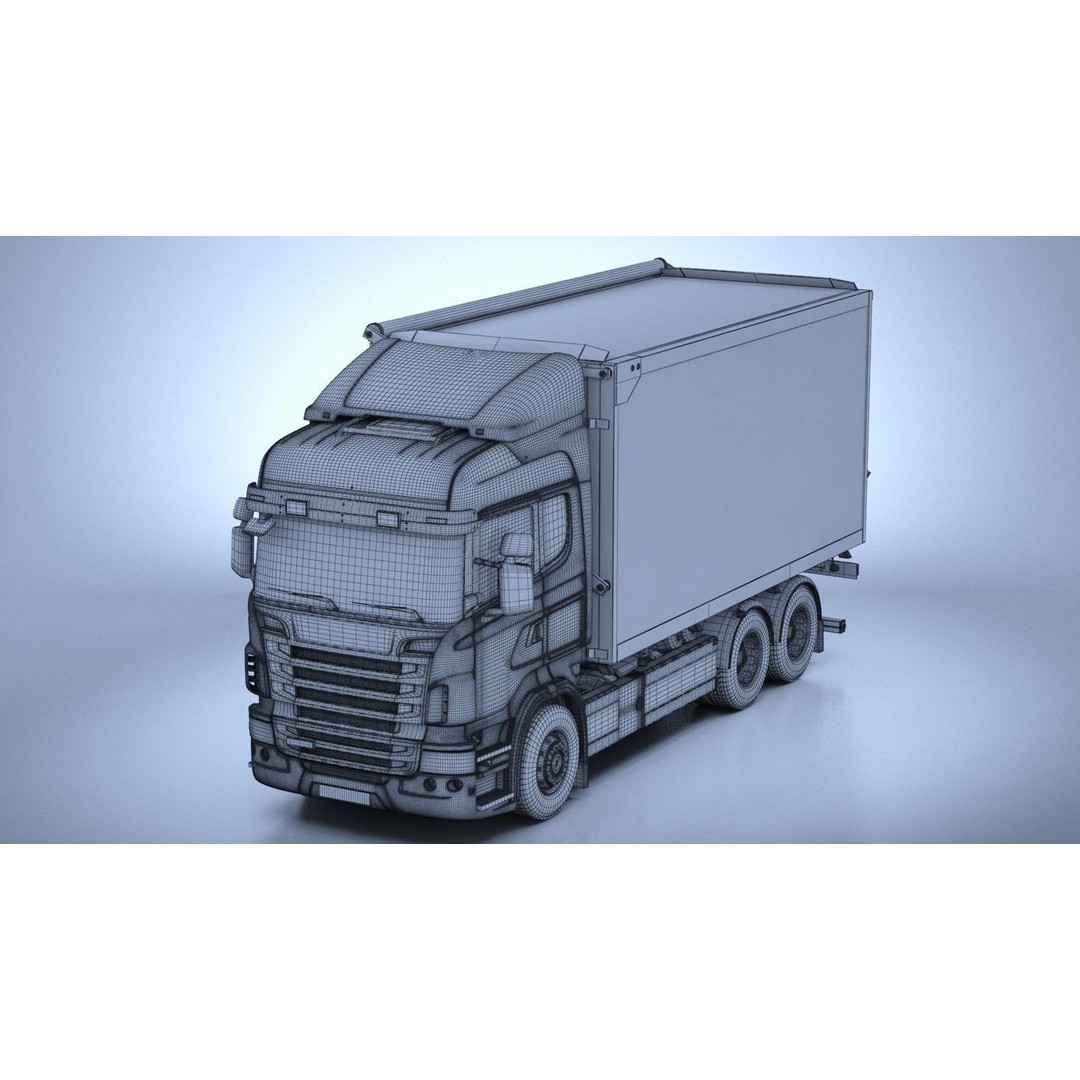 Generic Swedish Truck 3D Model – Detailed Vehicle Asset, FBX & OBJ - View 27