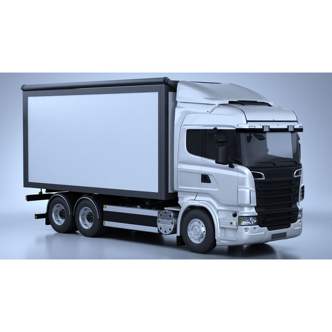 Generic Swedish Truck 3D Model – Detailed Vehicle Asset, FBX & OBJ - View 4
