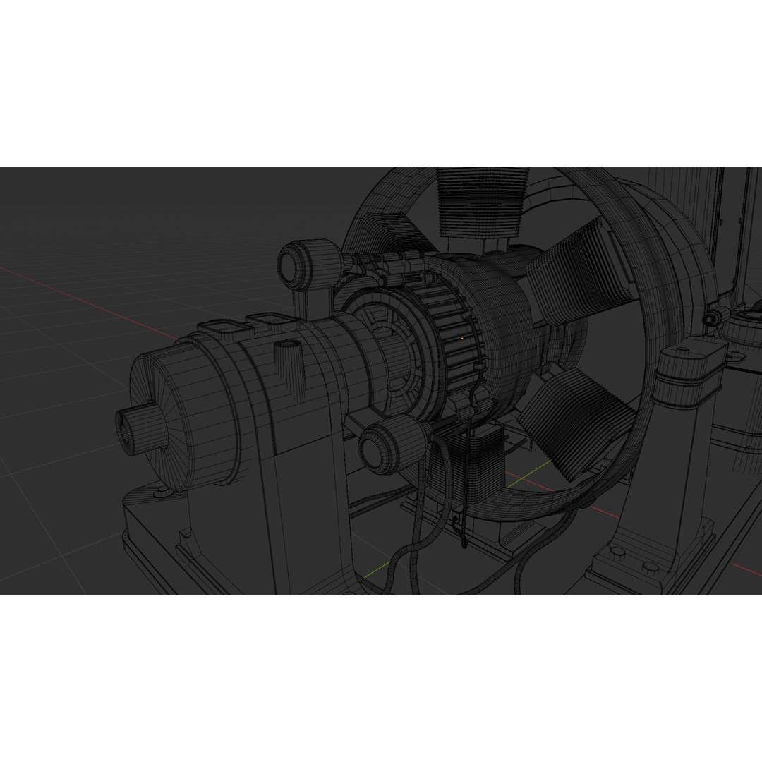 Old Electric Power Generator 3D Model – Modular Low Poly Game Asset, FBX