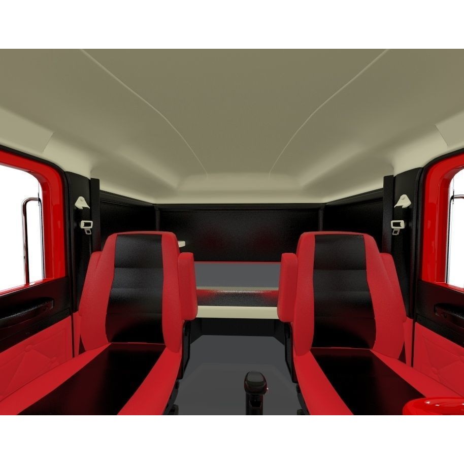 International 9300 Truck 3D Model – Flat Top Vehicle with Textures, FBX & OBJ - View 10