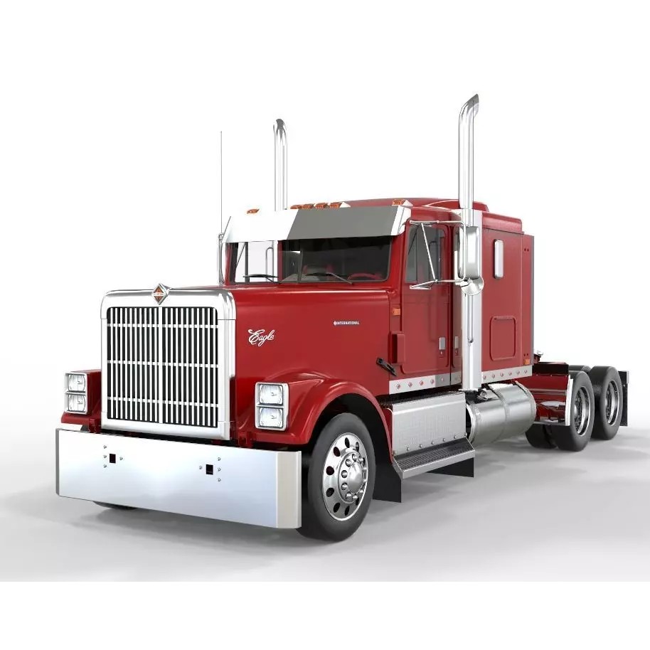 International 9300 Truck 3D Model – Flat Top Vehicle with Textures, FBX & OBJ - View 2