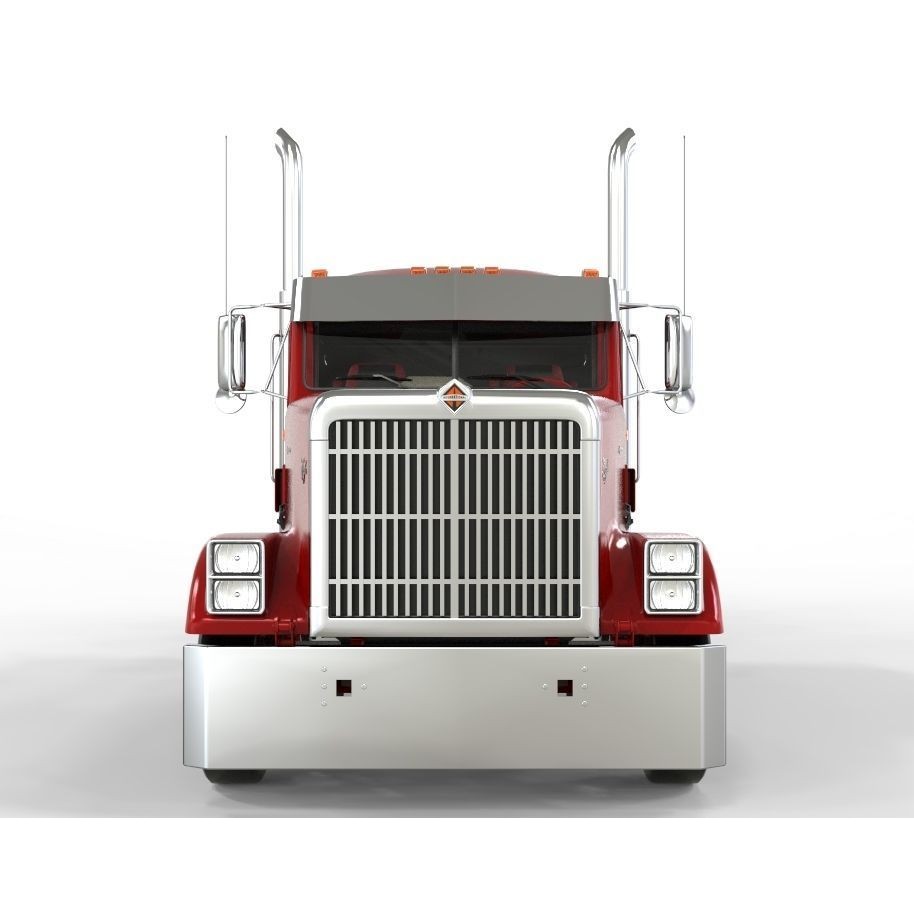 International 9300 Truck 3D Model – Flat Top Vehicle with Textures, FBX & OBJ - View 6