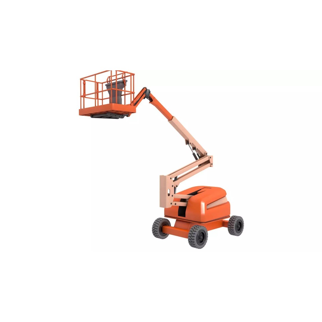 Boom Lift 3D Model – High-Quality Polygon Mesh for Games, FBX, OBJ - View 2