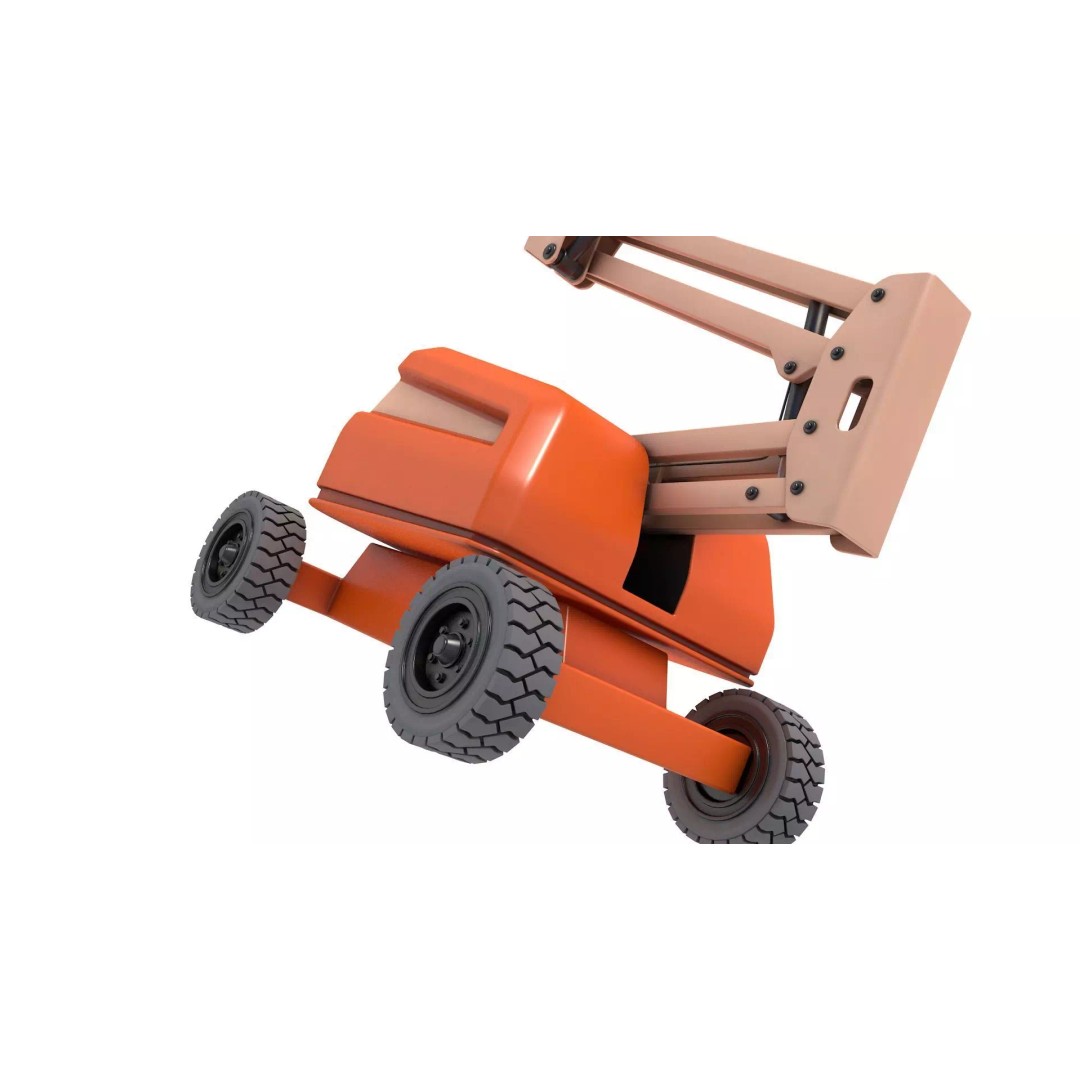 Boom Lift 3D Model – High-Quality Polygon Mesh for Games, FBX, OBJ - View 6