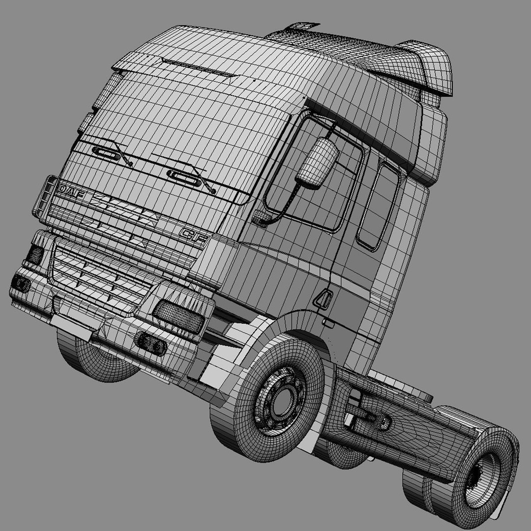 DAF CF85 Super Cab 3D Model – High Poly Truck Asset, FBX - View 12