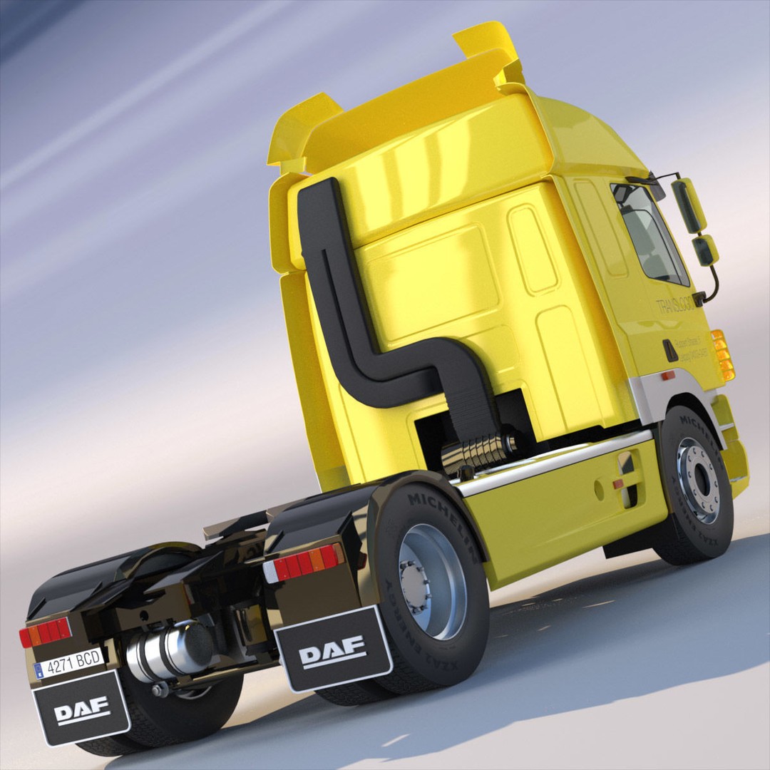 DAF CF85 Super Cab 3D Model – High Poly Truck Asset, FBX - View 6