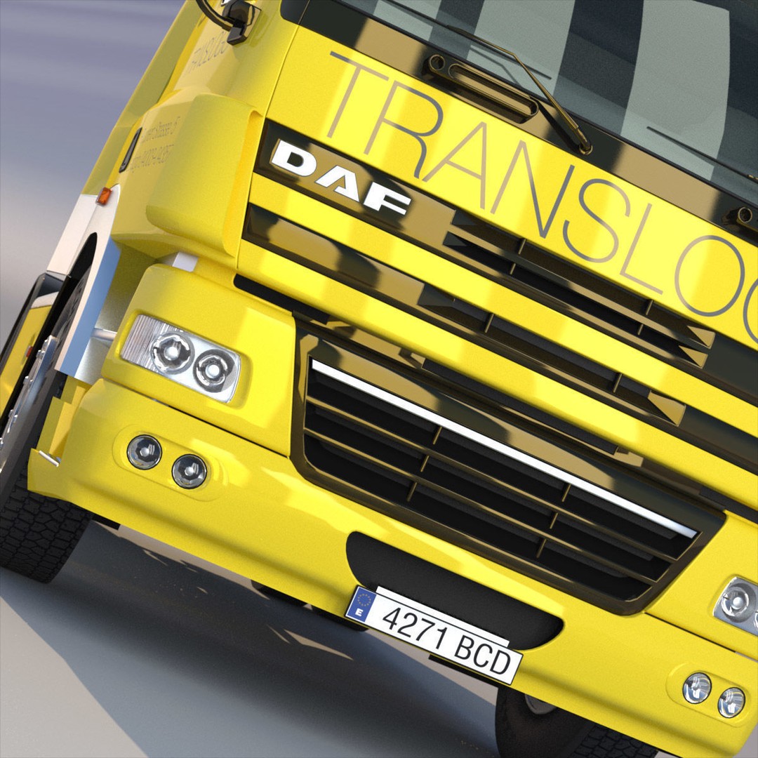 DAF CF85 Super Cab 3D Model – High Poly Truck Asset, FBX - View 7